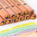 AndStal Marco 4 couleurs en 1 crayon de couleur Set Kids 6PCS / Box Rainbow Drawing Natural Color Crayon pour les enfants Dessin